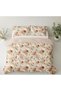 Luxury King Size Bedding Set 3-Piece | Digital Floral Bedsheet | Wrinkle-Free & Easy Care and 1 Flat Bedsheet & 2 Pillow Covers. King (U.K. Standard)) (Peach Floral, King (U.K. Standard))