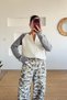 Md Gray Double Zipper Raglan Sleeve Cardigan - 4