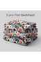 Luxury King Size Bedding Set 3-Piece | Digital Floral Bedsheet | Wrinkle-Free & Easy Care and 1 Flat Bedsheet & 2 Pillow Covers. King (U.K. Standard)) (Multicolor Floral!, King (U.K. Standard)) - 4