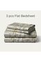 Luxury 3-Piece Turkish Satin Cotton Bedsheet Set – King Size | Ultra Soft, Breathable & Wrinkle-Resistant | Elegant Collection Bedding with 2 Pillowcases (Green Floral., King (U.K. Standard)) - 4