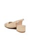 Beige Patent Leather Genuine Leather Women's Heeled Shoes with Ankle Strap - 4