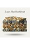 Luxury King Size Bedding Set 3-Piece | Digital Floral Bedsheet | Wrinkle-Free & Easy Care and 1 Flat Bedsheet & 2 Pillow Covers. King (U.K. Standard)) (Light Brown Floral, King (U.K. Standard)) - 4