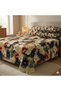 Luxury King Size Bedding Set 3-Piece | Digital Floral Bedsheet | Wrinkle-Free & Easy Care and 1 Flat Bedsheet & 2 Pillow Covers. King (U.K. Standard)) (Multicolor!, King (U.K. Standard))
