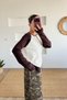 Md Brown Double Zipper Raglan Sleeve Cardigan - 2