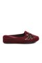 Burgundy Closed-Front Women's House Slippers