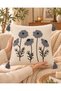 2-Piece Punch Embroidered Tasseled Decorative Throw Pillow Cover