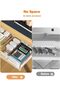 2 Pack Under Desk Drawer Organizer Box,Large&Small Pull Out Drawer for Office,Under Desk Storage Dra - 3