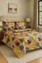 3 Pieces Flat Bedsheet Set with Floral Pattern King Size Bed Pillow Cover Set with 1 Bedsheet, 2 Pillow. Bedding Set (Multicolor, King (U.K. Standard))
