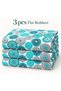 King Size Flat Bedsheet Set, 3 Pieces, 260 x 240 cm (Turquoise Blue) - 4