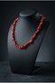 Handmade Amorphous Cut Coral Natural Stone Special Design Necklace
