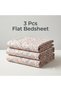 3 Pieces Flat Bedsheet Set with Floral Pattern King Size Bed Pillow Cover Set with 1 Bedsheet, 2 Pillow. Bedding Set (Floral Pink, King (U.K. Standard)) - 2