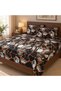 King Size Flat Bedsheet Set, 3 Pieces, 260 x 240 cm (Black) - 6