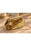 Gold Sequined Hand Knitted Women's Evening Dress Bag – Stylish Bag with Chain Strap and Metal Clip - 3