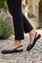 Black Buckle Women's Ballerinas - 3