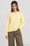 Soft Textured Oversize Knitwear Sweater Lpf0063 Light Yellow - 3