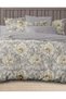 3 Pieces Flat Bedsheet Set with Floral Pattern King Size Bed Pillow Cover Set with 1 Bedsheet, 2 Pillow Cover Bedding Set (Cream Blue, King (U.K. Standard)) (Cream Floral, King (U.K. Standard)) - 2