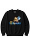 Moonlit Voyage – Full Moon and Sunset Sailing Ship Printed Crew Neck Sweatshirt