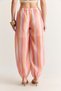 Women's Multi-Colored Striped Elastic Waist Lace-Up Lined Shalwar Trousers 3616 60286686 - 7