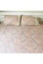 Bedsheet and 2 Pillow Covers - Light Orange Paisley Print - 4