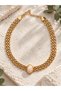 Gold Color Multi-Row Chain Choker Necklace |   Statement Style Choker Necklace - 2