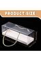 10-Pack Transparent Rectangular Cake Boxes with Handles, Plastic Bakery Containers for Birthday, Wed - 2