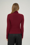Hüma Turtleneck Burgundy Knitwear Sweater - 4