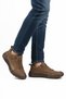 Beige Genuine Leather Lace-Up Men's Casual Shoes