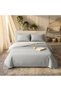 Luxury 3-Piece Turkish Cotton Bedsheet Set – 300 Thread Count, Elegant Stripe & Plain Dyed Flat Sheet Collection with Matching Pillowcases (King Size) (Light Gray Mercury., King (U.K. Standard)) - 6