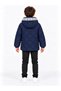 82510-26 Boy's Hooded Plush Lined Quilted Coat with Zipper and Snap Pockets, Ages 6-9 - 4