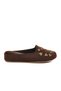 Brown Closed-Front Women's House Slippers