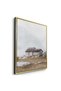 Misty Stone Cottage Architecture Wall Art | Portrait Framed Canvas Print | Luxury Home Decor - 3