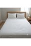 Luxury 3-Piece Turkish Cotton Bedsheet Set – 300 Thread Count, Elegant Stripe & Plain Dyed Flat Sheet Collection with Matching Pillowcases (King Size) (Royal Damask White., King (U.K. Standard)) - 3