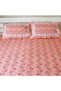Bedsheet and 2 Pillow Covers - Red and Orange Strawberry and Leaf print - 6
