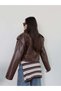 Epaulet stand collar leather jacket - 5