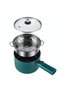 1.8L Multifunctional Mini Electric Cooking Pot with Steamer, Non-Stick Electric Hot Pot Noodle Cooker with Glass Lid for Dorm Office - 2