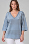 Women's Silvery Shoulder Stone Detailed Knitwear Blouse