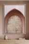 Islamic Architecture Wall Art | Portrait Framed Canvas Print | Luxury Modern Decor for Living Room