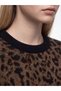 Ozmarka New Season Brown Leopard Patterned Women's Knitwear Sweater - 3