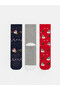 Esvab • Modern & Distinctive 3-Piece New Year's Themed Boys' Socks - 3