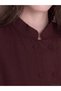 Burgundy Judge Collar Women's Shirt Tunic - 3