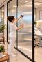 Ribbed Glass Foil Self-Adhesive – Frosted Glass Look Striped Decorative Glass Covering, Privacy-Providing Glass Sticker, Office, Bathroom, Balcony and Door Glass Foil Kod0378 - 5