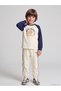 Özmarka New Season Beige Printed Boys' Sweatpants