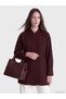 Burgundy Judge Collar Women's Shirt Tunic