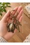 Antique Bronze Lucky Sea Turtle and Abundance Fish Metal Keychain / Bag Ornament - 2