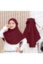 Burgundy Girls' Imported Practical Ready-To-Wear Easy Head Cover Scarf Shawl Bonnet Lycra Hijab Gift - 2