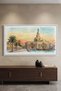 Fanar Mosque Architecture Wall Art | Panoramic Framed Canvas Print | Modern Decor for Living Room