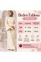 Women's Hijab Knitwear Dress Pearl Detailed Wide Sleeve Long Stretchy Ribbed Hijab Dress [130cm] - 4