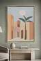 Desertscape Architecture Wall Art | Portrait Framed Canvas Print | Modern Decor for Living Room