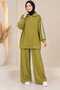 Women's Modal Fabric Stone Detailed Hijab Double Set