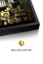 Golden Heritage Architecture Wall Art | Framed Canvas Print with Gold Foil | Luxury Home Decor - 4